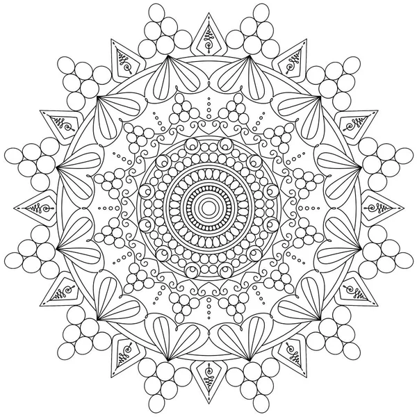 Mandala Motifs Complexes Noir Blanc Élément Géométrique Dentelle Adapté Pour — Photo