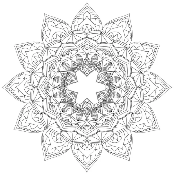 Mandala Schemi Intricati Modello Decorativo Vintage Sfondo Disegnato Mano Adatto — Foto Stock