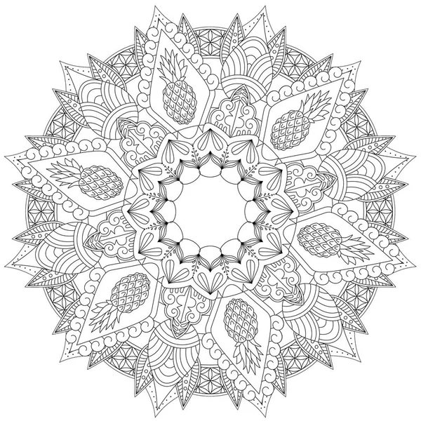 Mandala Intricate Patterns Padrão Decorativo Vintage Fundo Desenhado Mão Adequado — Fotografia de Stock