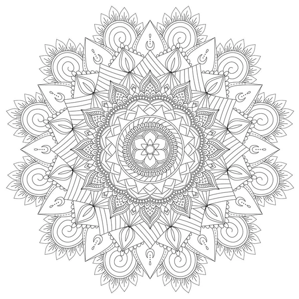 Mandala Schemi Intricati Modello Decorativo Vintage Sfondo Disegnato Mano Adatto — Foto Stock