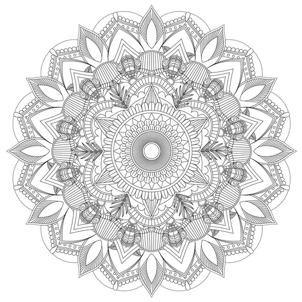 Mandala Schemi Intricati Modello Decorativo Vintage Sfondo Disegnato Mano Adatto — Foto Stock