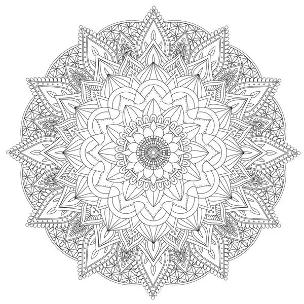 Mandala Schemi Intricati Modello Decorativo Vintage Sfondo Disegnato Mano Adatto — Foto Stock