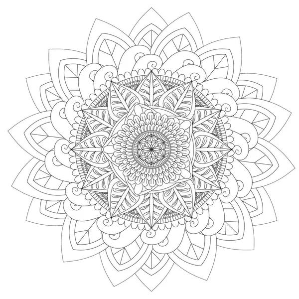 Mandala Intricate Patterns Vintage Decorative Pattern Hand Drawn Background Suitable — Stock Photo, Image
