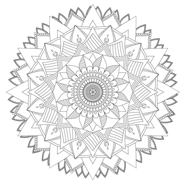 Mandala Schemi Intricati Modello Decorativo Vintage Sfondo Disegnato Mano Adatto — Foto Stock