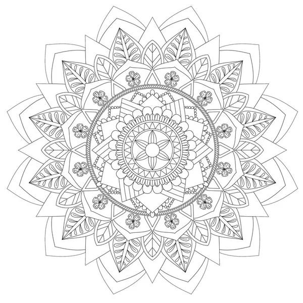 Mandala Schemi Intricati Modello Decorativo Vintage Sfondo Disegnato Mano Adatto — Foto Stock