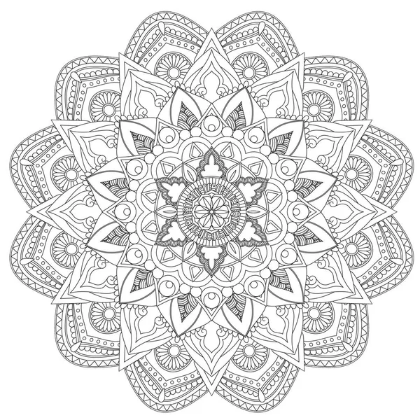 Mandala Schemi Intricati Modello Decorativo Vintage Sfondo Disegnato Mano Adatto — Foto Stock