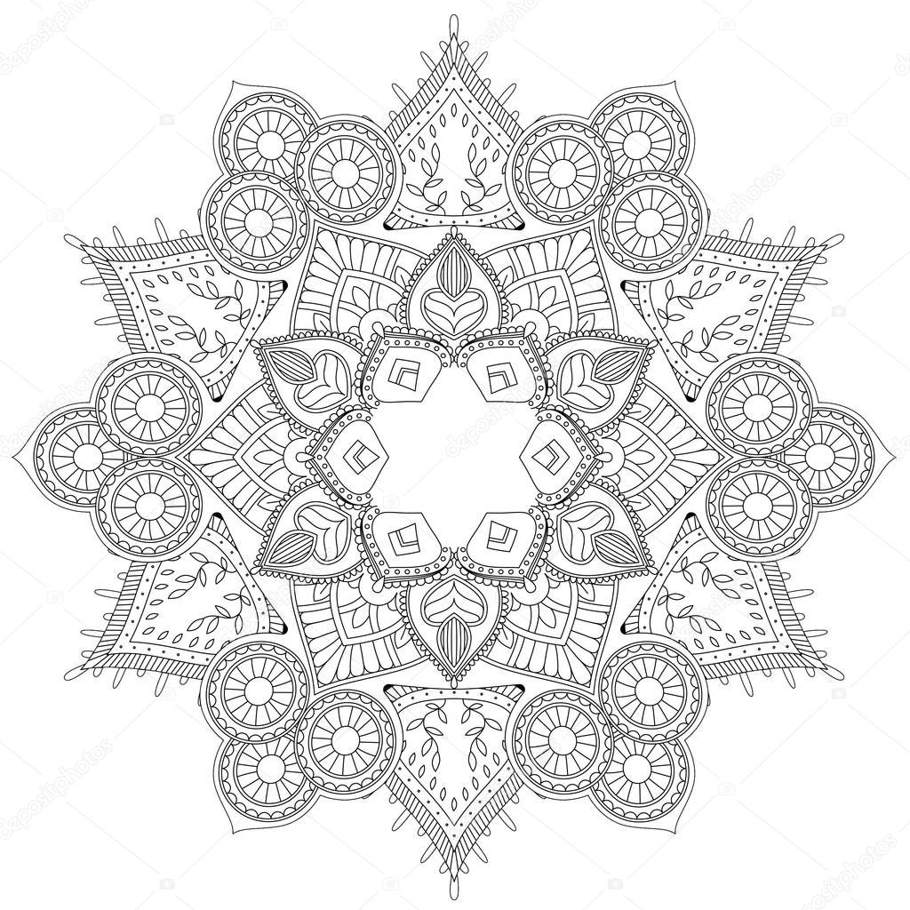 Mandala Intricate Patterns. Vintage decorative pattern.Hand drawn background.Suitable for printing on fabric and paper. Arabic, Islam,Indian, ottoman motifs.You can change the background.