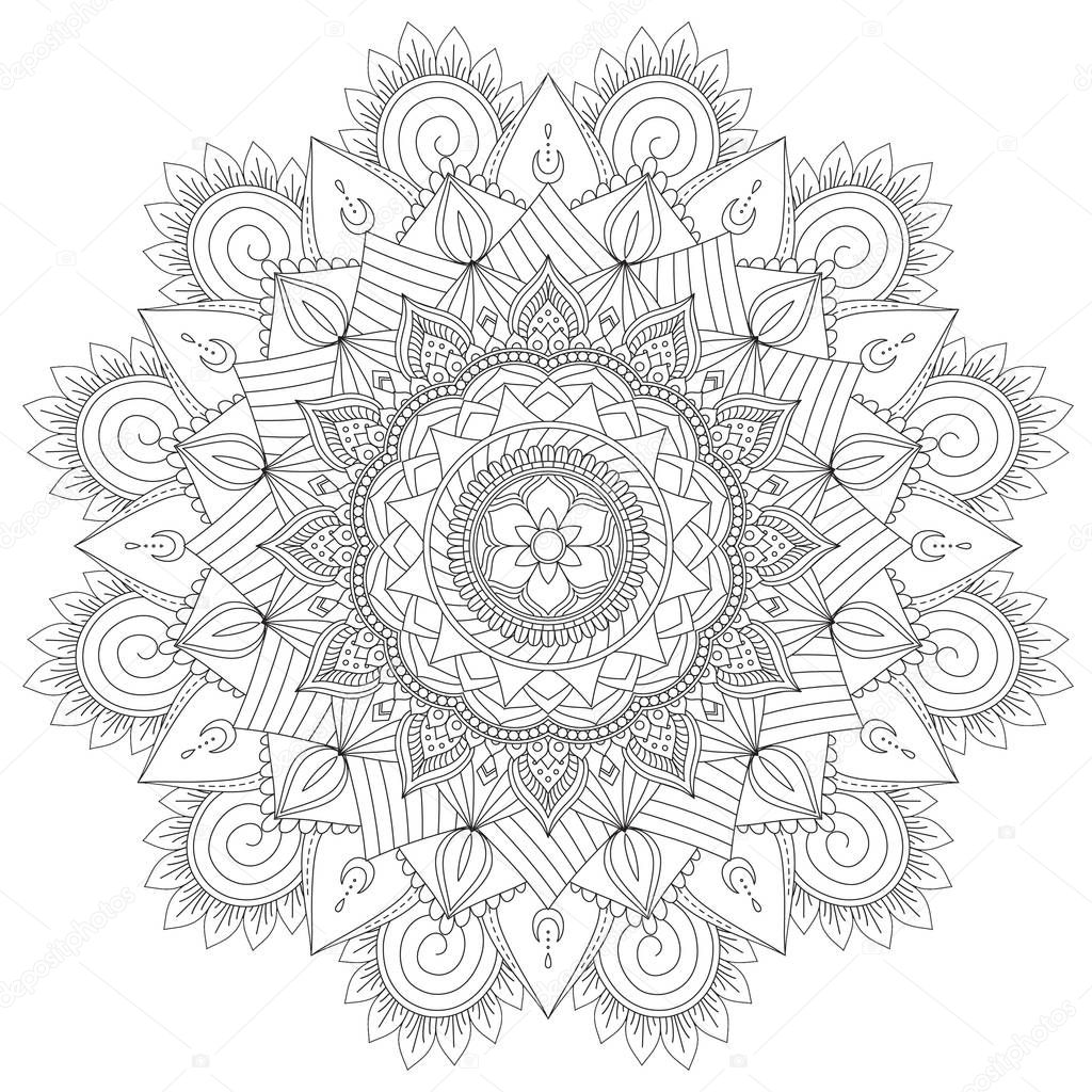 Mandala Intricate Patterns. Vintage decorative pattern.Hand drawn background.Suitable for printing on fabric and paper. Arabic, Islam,Indian, ottoman motifs.You can change the background.