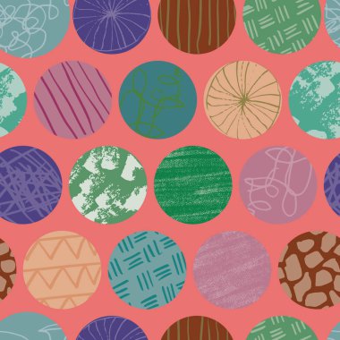 Doodle daire sorunsuz soyut tekrar desen