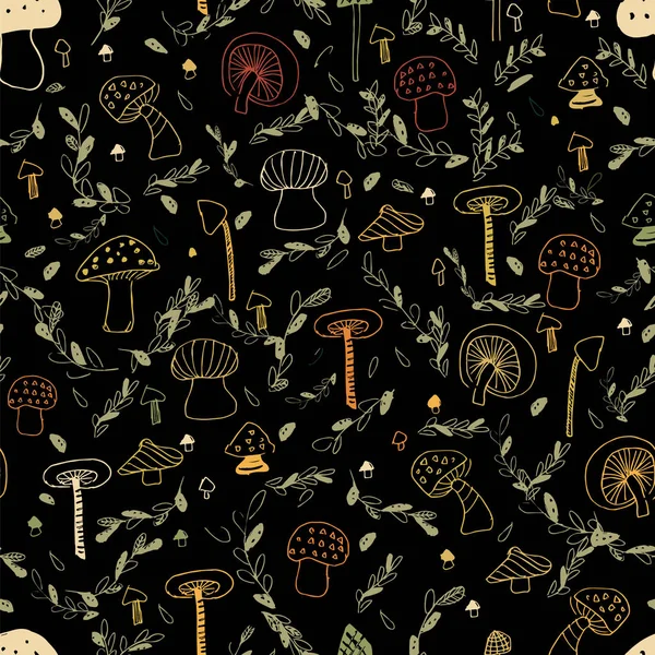 Orman mantarı çizgisi kusursuz desen