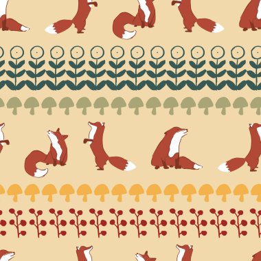 tilki sorunsuz tekrar desen bırakır