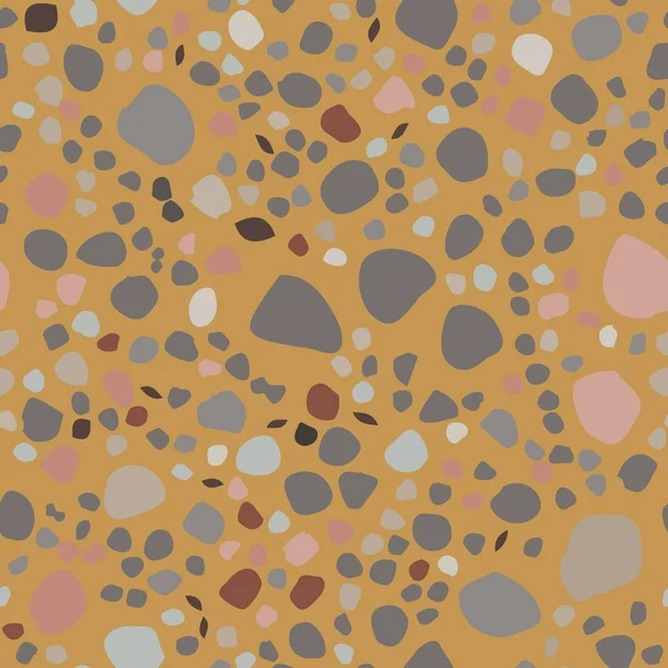 Terrazzo seamless repeat pattern design — Stock Vector