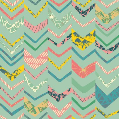 doodle chevron sorunsuz tekrar desen tasarımı
