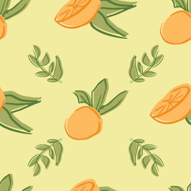 turuncu yaprak Dikişsiz tekrar desen deisgn. 