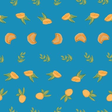 turuncu yaprak Dikişsiz tekrar desen deisgn. 