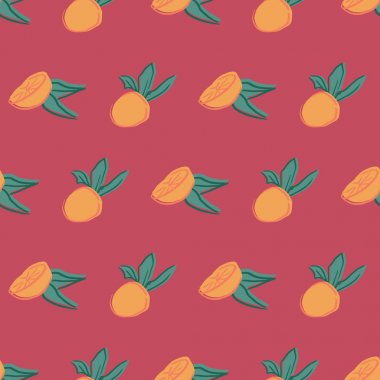 turuncu yaprak Dikişsiz tekrar desen deisgn. 