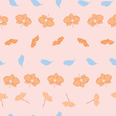çiçek yaprağı sorunsuz tekrar desenli tasarım