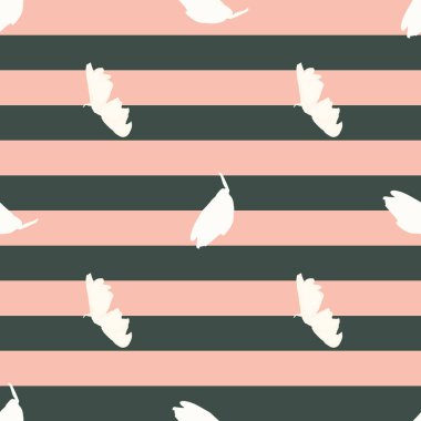 çizgili çiçek yaprakları desen tasarımı tekrar.