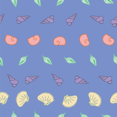 deniz kabukları dikişsiz desen tasarımı