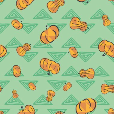 Balkabağı Kabağı Cadılar Bayramı Sonbaharı Kusursuz Desen