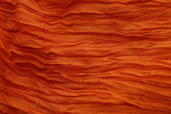 Textura Vermelha Uma Parte Tecido Amassado Roupa — Fotografia de Stock