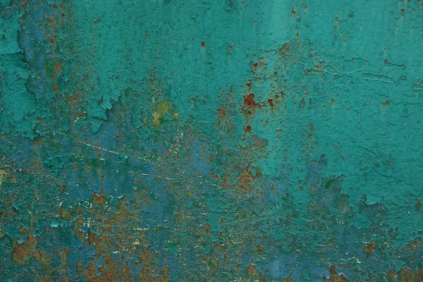 Текстура Зеленого Металу Старої Іржавої Стіни — стокове фото