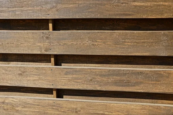 Barna Deszka Falon Kerítésen Textúra — Stock Fotó