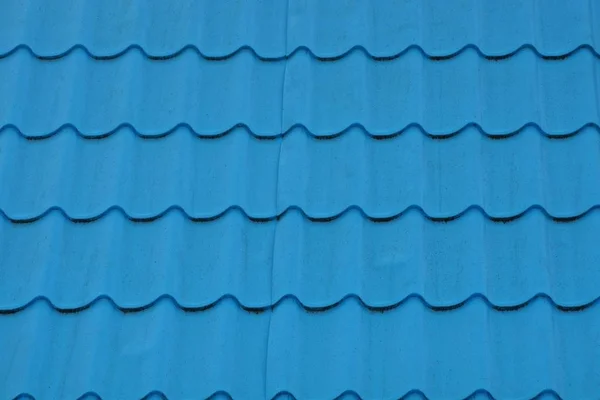 Niebieski Płytki Tekstura Dachu Domu — Zdjęcie stockowe