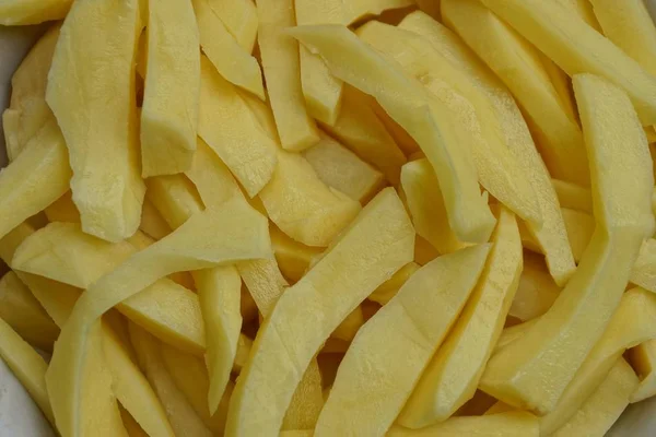 Textura Orgânica Natural Batatas Amarelas Fatiadas — Fotografia de Stock
