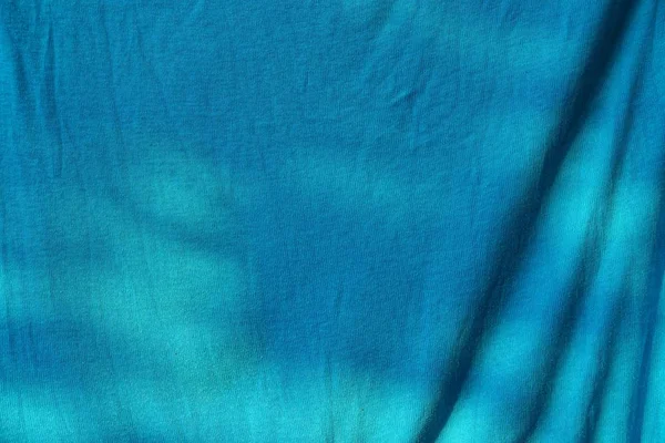 Текстура Голубой Ткани Кусочка Смятой Ткани Одежде — стоковое фото