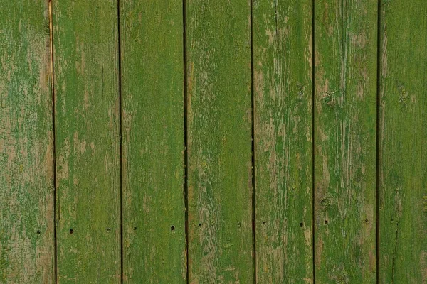 Grön Textur Från Ett Staket Bräde Trä — Stockfoto