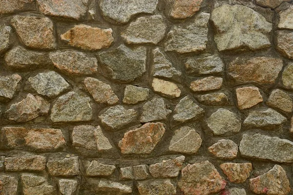 Duvardaki Büyük Cobblestones Gri Kahverengi Taş Dokusuna — Stok fotoğraf