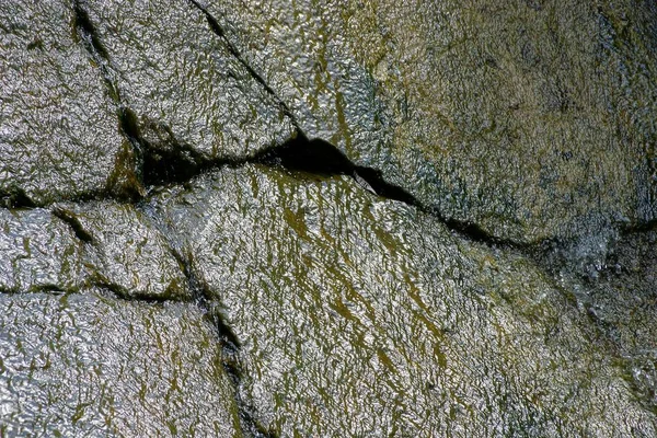 Textura Pedra Cinza Pedra Molhada Água Com Rachaduras — Fotografia de Stock