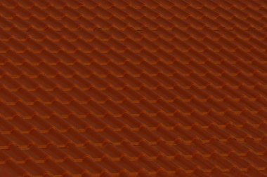 Kirli bir çatı Zona ile yapılmış bir özel evin bir parçası üzerinden Kızıl doku