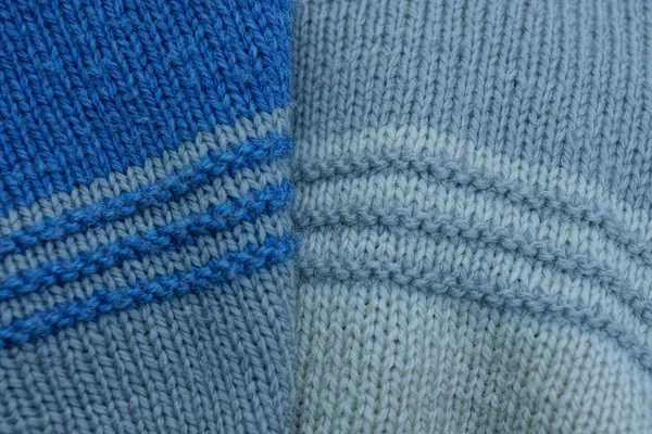 Textura Lanosa Cinza Azul Uma Camisola — Fotografia de Stock