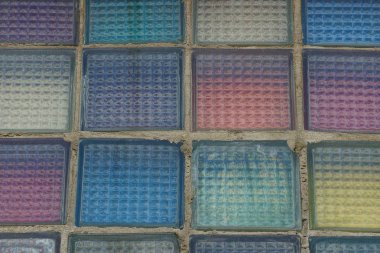 renkli cam doku duvar kareler