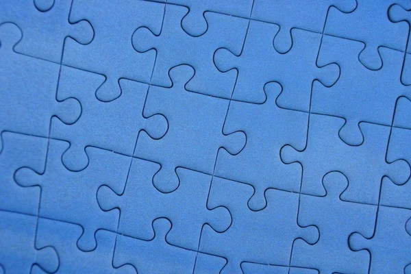 Teil Eines Mosaiks Aus Blauen Papierpuzzles — Stockfoto