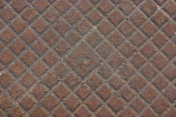 Texture Metallo Marrone Una Vecchia Parete Ferro Arrugginito — Foto Stock