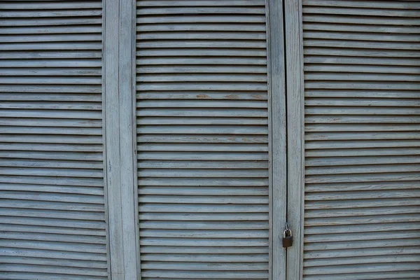 Gray Wooden Background Thin Boards Lattice Door — Stock Photo, Image