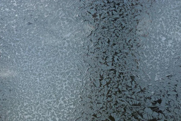 Textura Vidrio Gris Con Patrón Ventana Helada —  Fotos de Stock