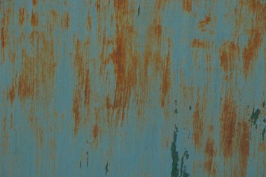 Rust eski, yıpranmış bir duvarından yeşil metal doku