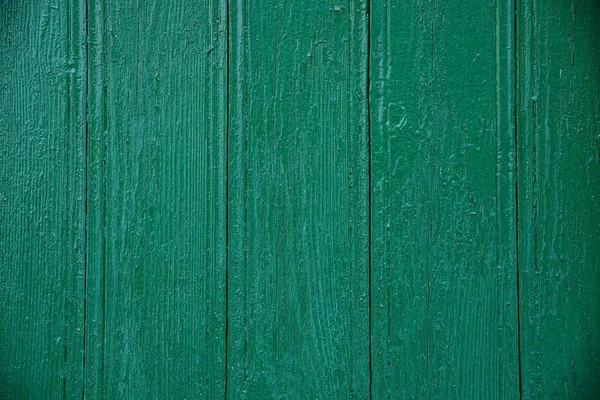 Green Background Painted Building Wall Boards — Stock Photo, Image