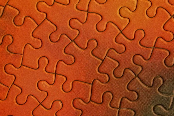 Der Leuchtend Orange Teil Des Puzzles — Stockfoto
