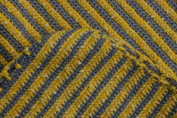 Colored Striped Texture Piece Woolen Cloth — Stock Photo, Image