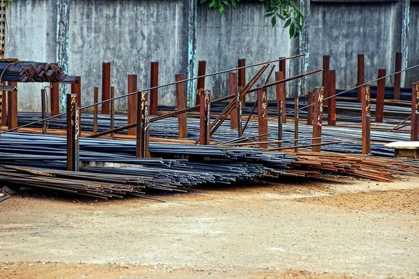 Takviye Bir Yığın Stok Çelik Çubukları — Stok fotoğraf