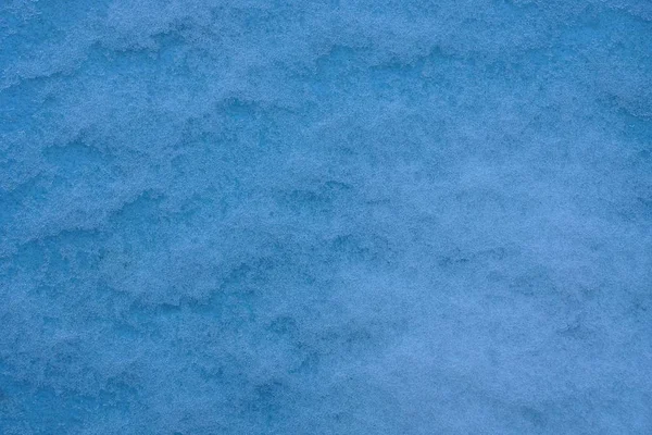 Natürliche Textur Des Weißen Schnees Auf Der Blauen Wand — Stockfoto