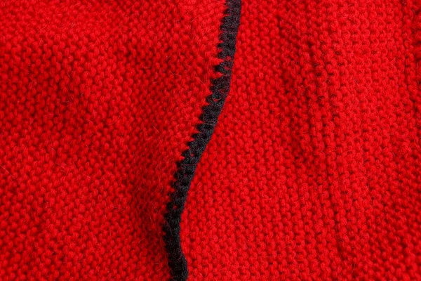 Giysiler Yünlü Kumaştan Kırmızı Siyah Doku — Stok fotoğraf