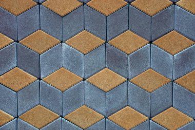 Parlak renkli taş kaldırım döşeme kare bir parçasının arka plan