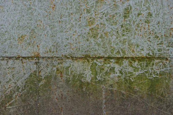 Сіра Зелена Іржава Металева Текстура Старої Брудної Стіни — стокове фото