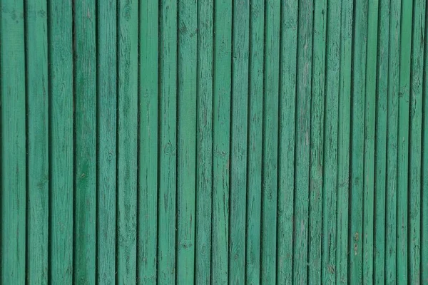 Grön Trä Textur Tunna Plankor Väggen Stängslet — Stockfoto